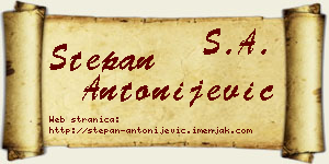 Stepan Antonijević vizit kartica
